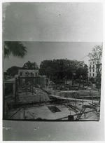 Reconstruction work on Government House, looking East, 1936