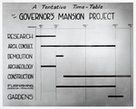 A Tentative Time-Table for the Governor's Mansion Project