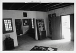 The entrance to the Gallegos House from inside the entry room in the Southwest corner of the house, looking Southeast, 1973