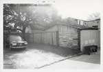 Parking space and the back of the chicken shack behind  Gallegos House, looking Southwest, 1973