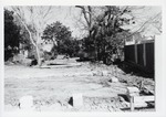 The cleared lot with foundation piers laid out just prior to the construction of the Peso de Burgo House looking East, 1973