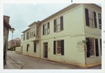 [1968] North façade of the Peña-Peck House from the corner of St. George Street and Treasury Street, looking Southeast, 1968
