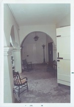 Loggia of the Peña-Peck House, interior view, looking West, 1968