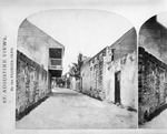 Half of a stereoview looking down St. George Street, just south of Treasury Street, looking North, ca. 1864