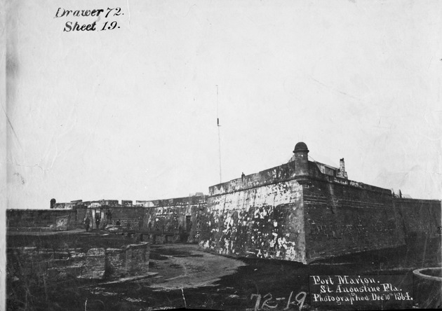 Fort Marion (Castillo de San Marcos), from the seawall looking Northwest, 1864