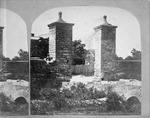 [1870] Half of a stereoview of the City Gate, looking Southwest, ca. 1870