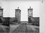 [1870] Half of a stereoview of the City Gate, looking North, ca. 1870