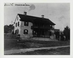 "Worth Mansion," from sea wall with a small sign on the fence to the left, "For Sale, H. J. RITCHIE", looking West, ca. 1870
