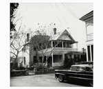 House on Bridge Street (constructed ca. 1889) from the intersection of Marine Street and Bridge Street, looking Southwest, ca. 1960