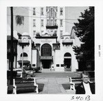 [1966] Entrance of the Exchange Bank as seen from the Plaza de la Constitucion, looking North, 1966