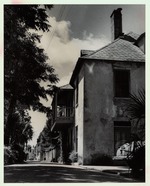 The Ximenez-Fatio House seen at street level from Aviles Street, looking South, ca. 1960