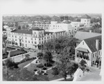 [1960] The Lyon Building, Cordova Building, and Government House as seen from the rooftop of the Exchange Bank Building, looking Southwest, ca. 1960