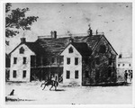 [1863] Copy of a drawing of the St. Francis Barracks, looking Southwest, ca. 1863