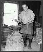 Coco Mickler working at the Old Blacksmith House, ca. 1968