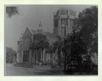 View of the Flagler Memorial Presbyterian Church from the corner of Sevilla Street and Valencia Street, looking Northwest