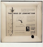 Display case for an exhibit on the War of Jenkin's Ear in the Oldest House, ca. 1965