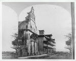 Half of a stereoview of the Cathedral and the St. Augustine Hotel from Cathedral Place, looking East, ca. early-1880's