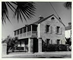 House in the St. Francis Barracks complex, to the north of the National Cemetery, from Marine Street, looking West