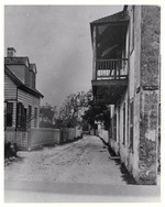 A view down Aviles Street from the intersection with Artillery Lane, looking South, ca. 1870's