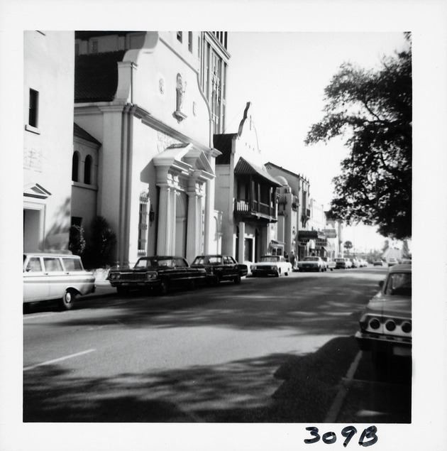 The stores and shops along the northern side of Cathedral Place from Charlotte Street to St. George Street, looking Northwest, 1967