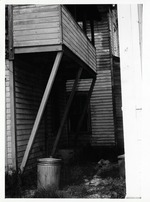 The back porch area of a house on the corner of Charlotte Street and Bridge Street, ca. 1967