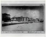 [1870] The boat basin and waterfront near the public market with the St. Augustine Hotel (center), looking Northwest, ca. 1870