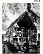 [1969] Framing the Gomez House, east elevation, looking West