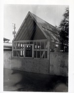 [1969] Framing the Gomez House, west elevation from St. George Street, looking East
