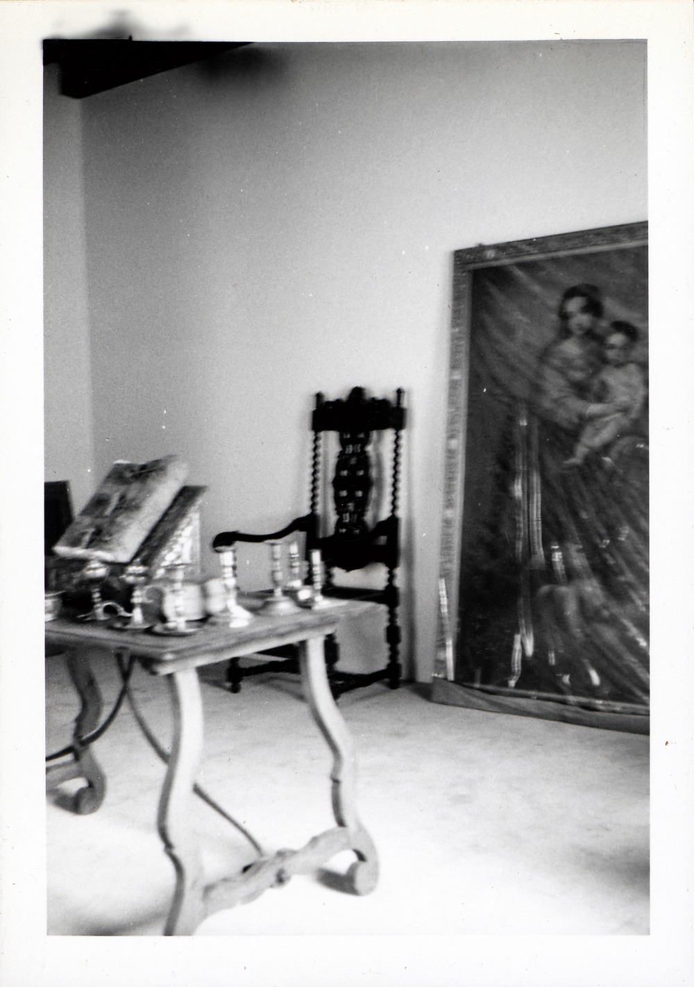 Interior views of the Ribera House with artifacts, 1966 - 