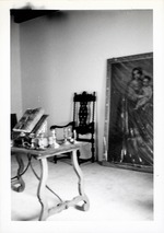 Interior views of the Ribera House with artifacts, 1966