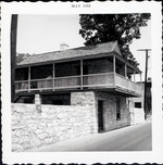 [1962] Finishing construction of Salcedo House, prior to applying render to exterior walls, looking Northwest