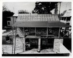 [1962] Framing the roof and balcony of Salcedo House seen from the balcony of Arrivas House, looking North