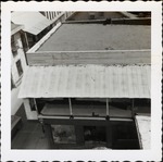 Roof and balcony of Arrivas House prior to restoration, looking South