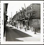 Northeast corner of Arrivas House during restoration, looking South, 1961