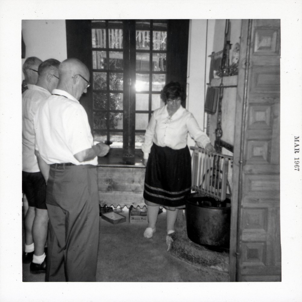 Candle dipping demonstration in Arrivas House, 1967