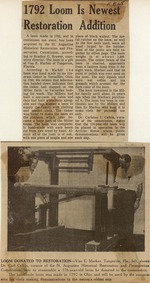 [1968] 1792 Loom Is Newest Restoration Addition