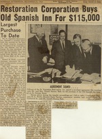 [1965] Restoration Corporation Buys Old Spanish Inn For $115,000