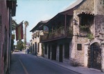 A souvnenir card showing the De Mesa Sanchez House as the Old Spanish Inn (in color)
