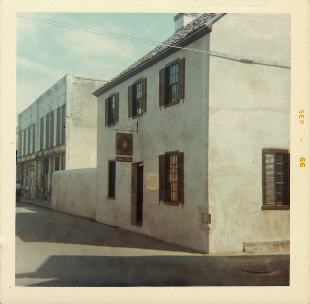 Oliveros House from corner of St. George Street and Cuna Street, looking North, 1966