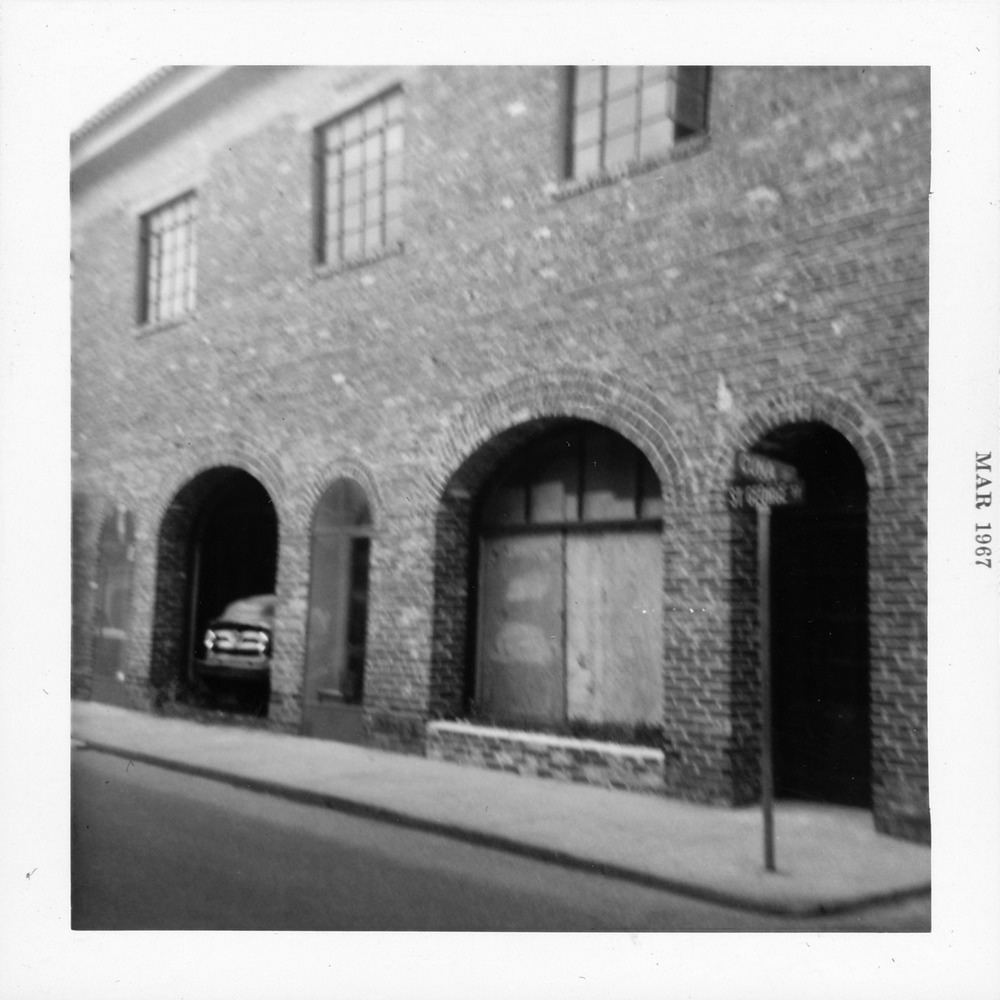 Musical Museum (Bitto Building), prior to demolition, corner of St. George Street and Cuna Street, looking Southwest, 1967