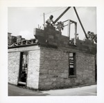 Views of the reconstruction of Benet Store, June 1967