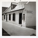 Easr elevation of Benet Store (Grocery) from the intersection of St. George Street and Cuna Street, looking Southwest, 1968