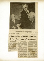 [1968] Davises, Firm Boost Aid for Restoration