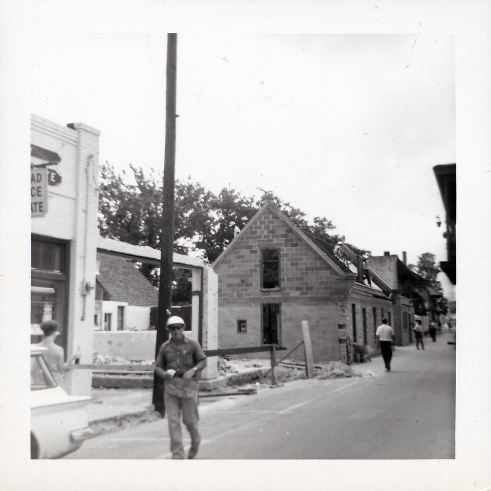 Demolition of the north end of the Rogers Edmunds Property, looking North, 1967
