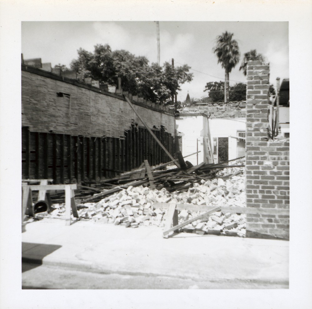 Demolition of the Rogers Edmunds Property, looking West, 1967