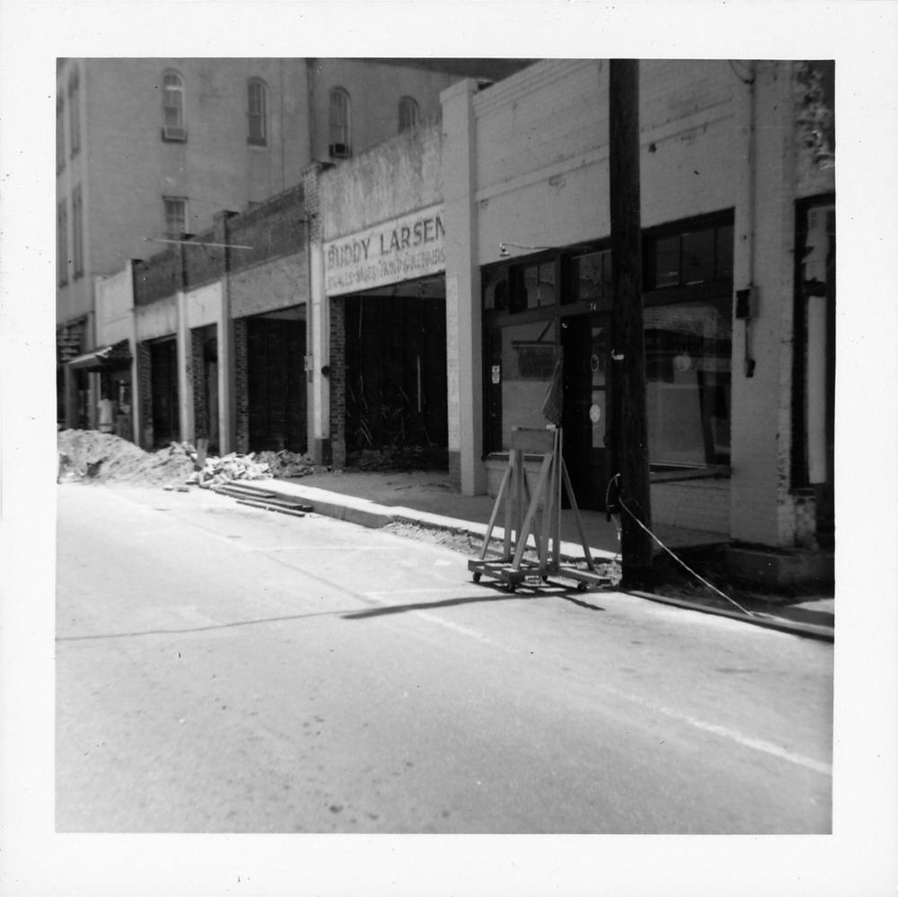 Rogers Edmunds Property during demolition and archaeological excavation, looking South, 1967