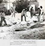 Workmen excavating coquina from previous a struture for use in the reconstruction of the Ortega House<br />( 8 volumes )