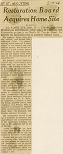 [1964] Restoration Board Acquires Home Site