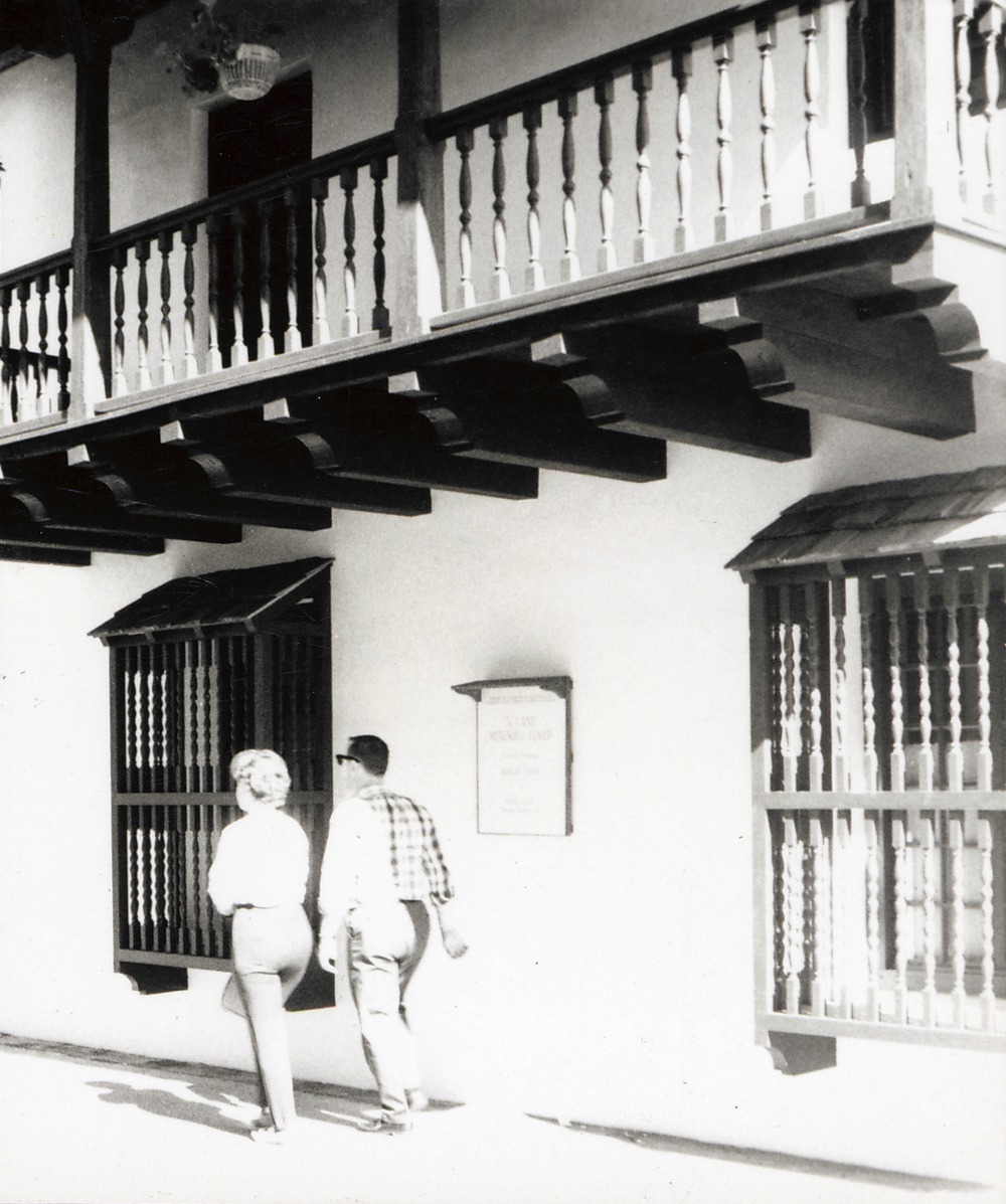 Rejas and balcony on the west elevation of the Marin-Hassett House on St. George Street, looking Northeast