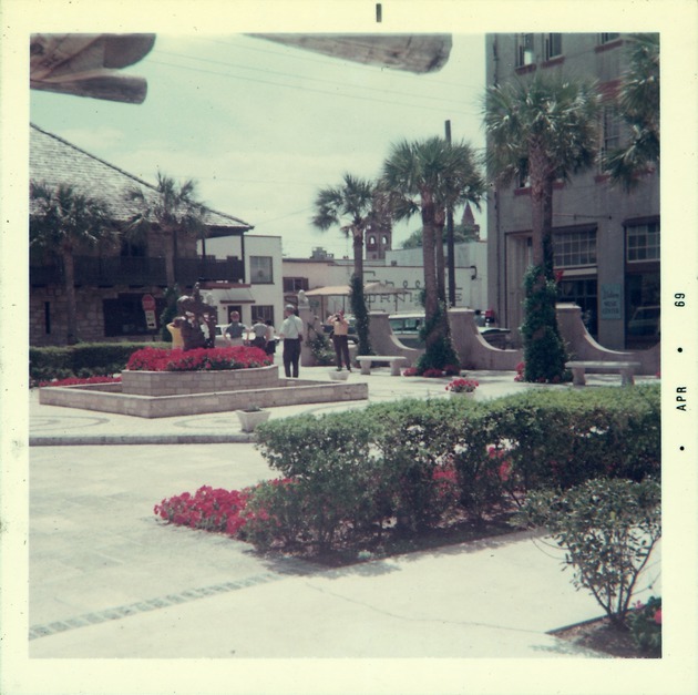 Views from inside the Hispanic Garden plaza, April 1969 - 